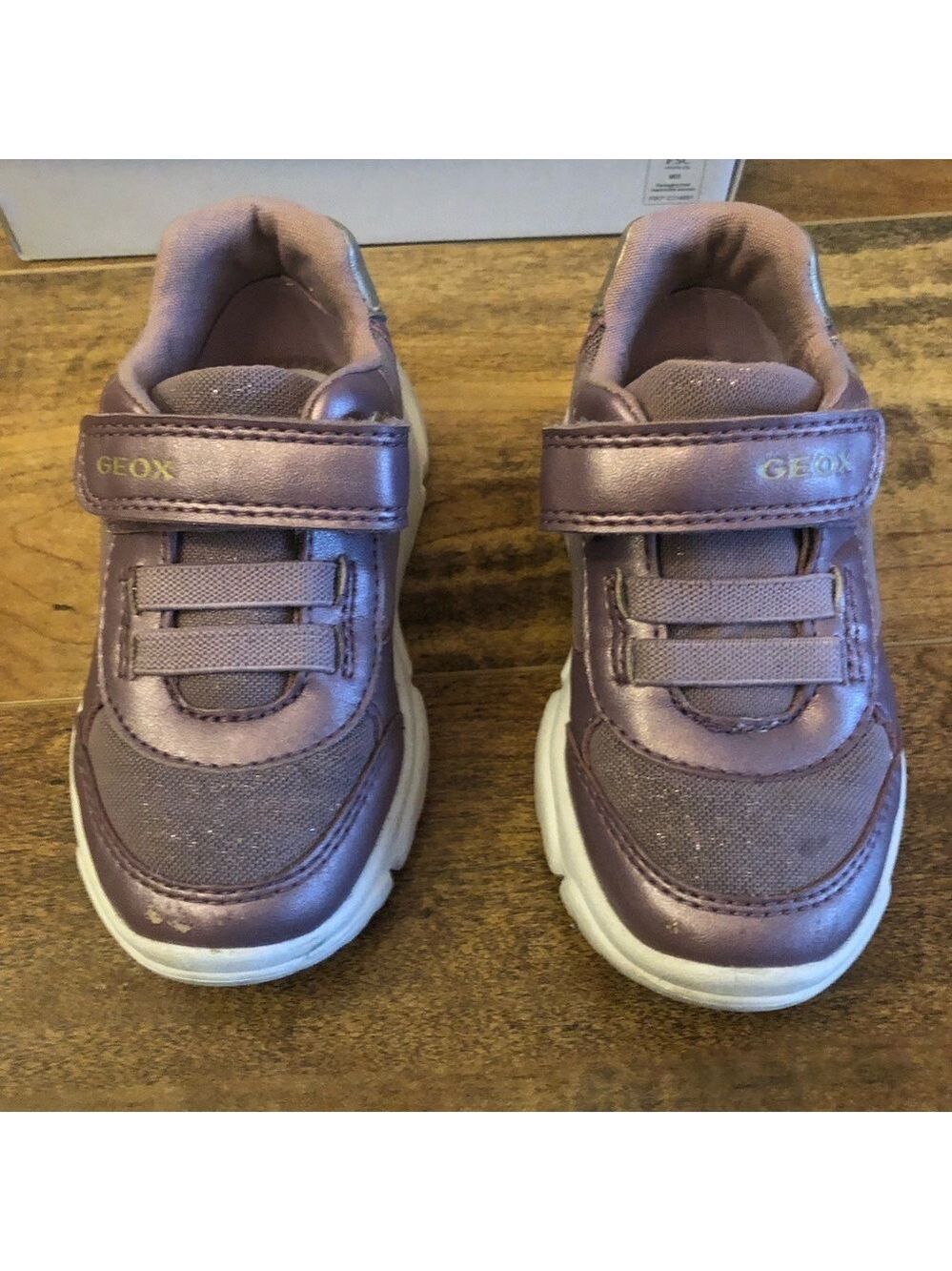 Geox Baby Toddler Girl Ciufciuf Shoes Sneakers, Dark Pink Gold, US 7, EU 23 - Picture 6 of 12